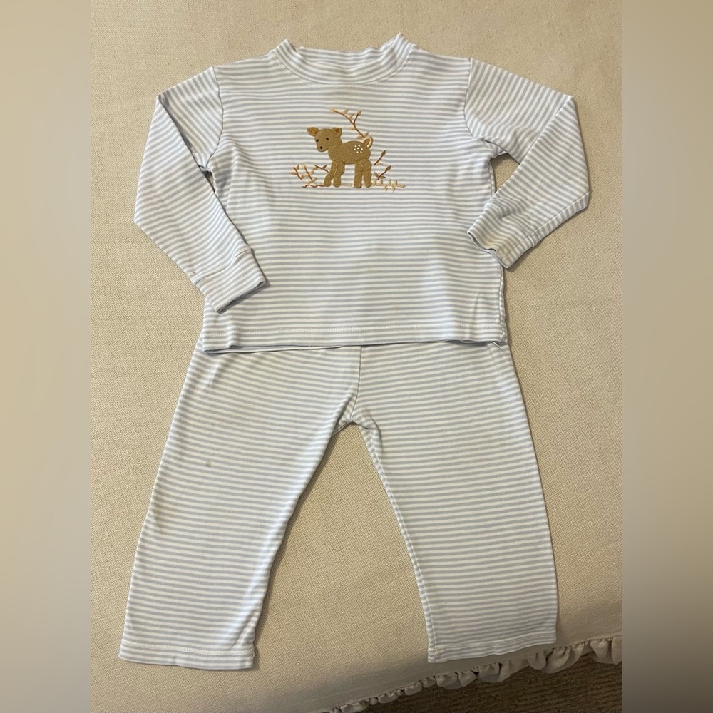 Squiggles by Charlie Blue and White Striped set